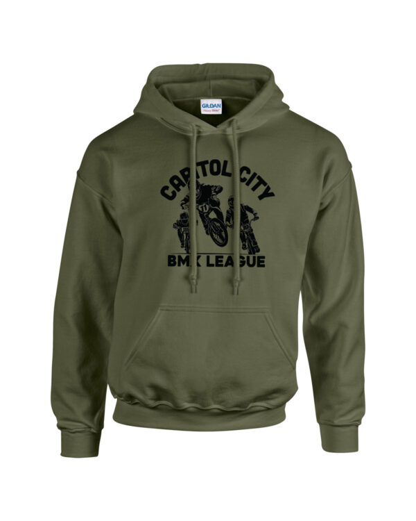 Capitol City BMX League Family Hoodie - Military Green