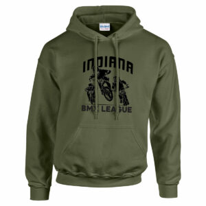Indiana BMX League Family Hoodie - Military Green